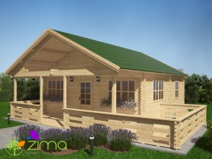 chalet en bois habitable 70m2 plein pied