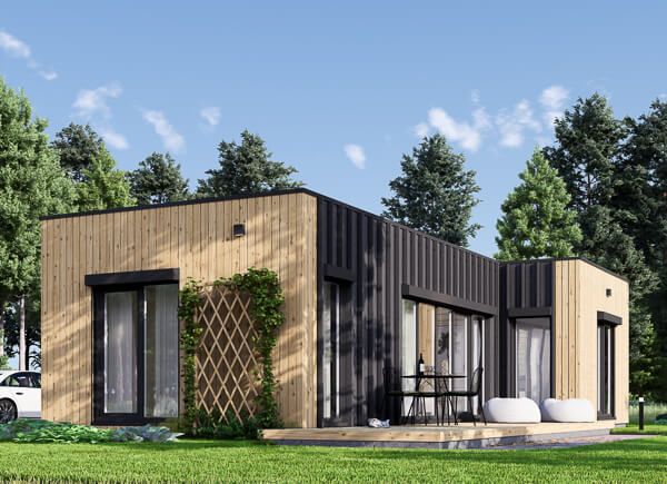 grand chalet en bois habitable