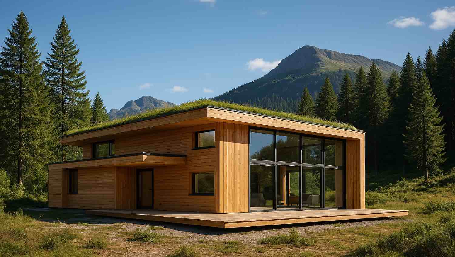 model de chalet en bois habitable
