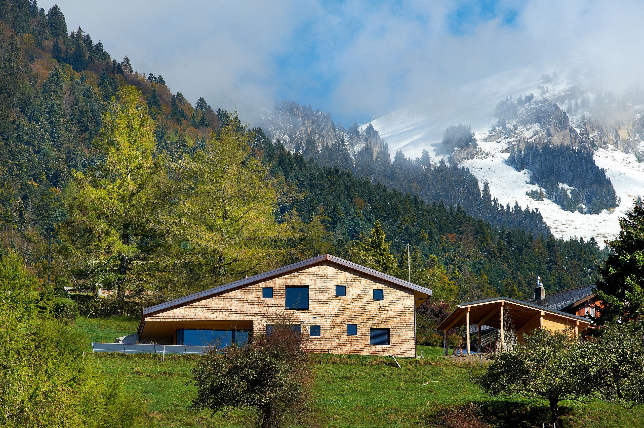 chalet contemporain bois