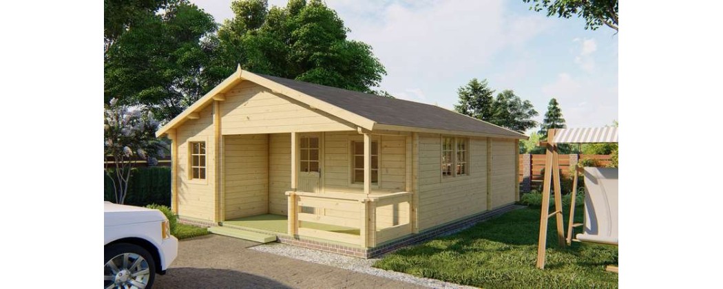 chalet bois en kit 20m2 habitable avec mezzanine