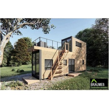 chalet bois habitable sans permis construire avec mezzanine