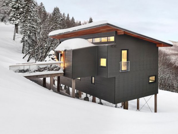 chalet contemporain bois