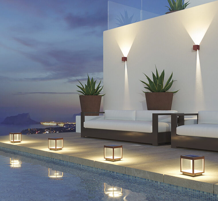 éclairage terrasse extérieur